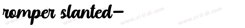 romper slanted字体转换